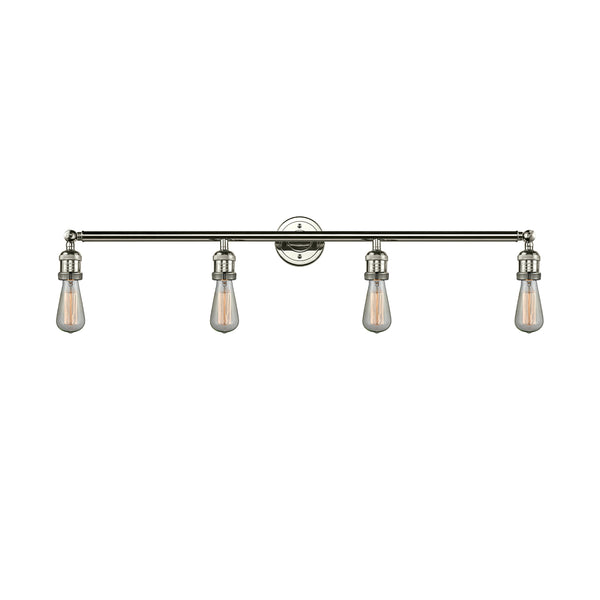 Bare Bulb Bath Vanity Light shown in the Polished Nickel finish