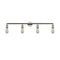 Bare Bulb Bath Vanity Light shown in the Polished Nickel finish