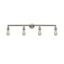 Bare Bulb Bath Vanity Light shown in the Brushed Satin Nickel finish