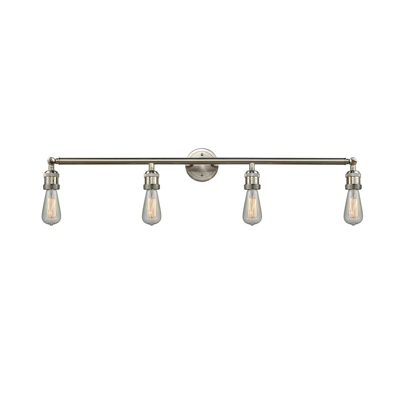 Bare Bulb Bath Vanity Light shown in the Brushed Satin Nickel finish