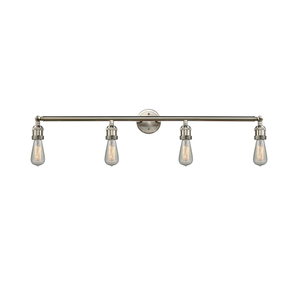 Bare Bulb Bath Vanity Light shown in the Brushed Satin Nickel finish