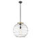 Deco Swirl Pendant shown in the Black Antique Brass finish with a Clear shade