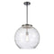 Deco Swirl Pendant shown in the Matte Black finish with a Clear shade