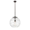 Deco Swirl Pendant shown in the Oil Rubbed Bronze finish with a Clear shade