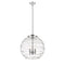 Deco Swirl Pendant shown in the Polished Chrome finish with a Clear shade