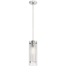 Dainolite Single Pendant Clear Frosted Glass 22152-CF-PC