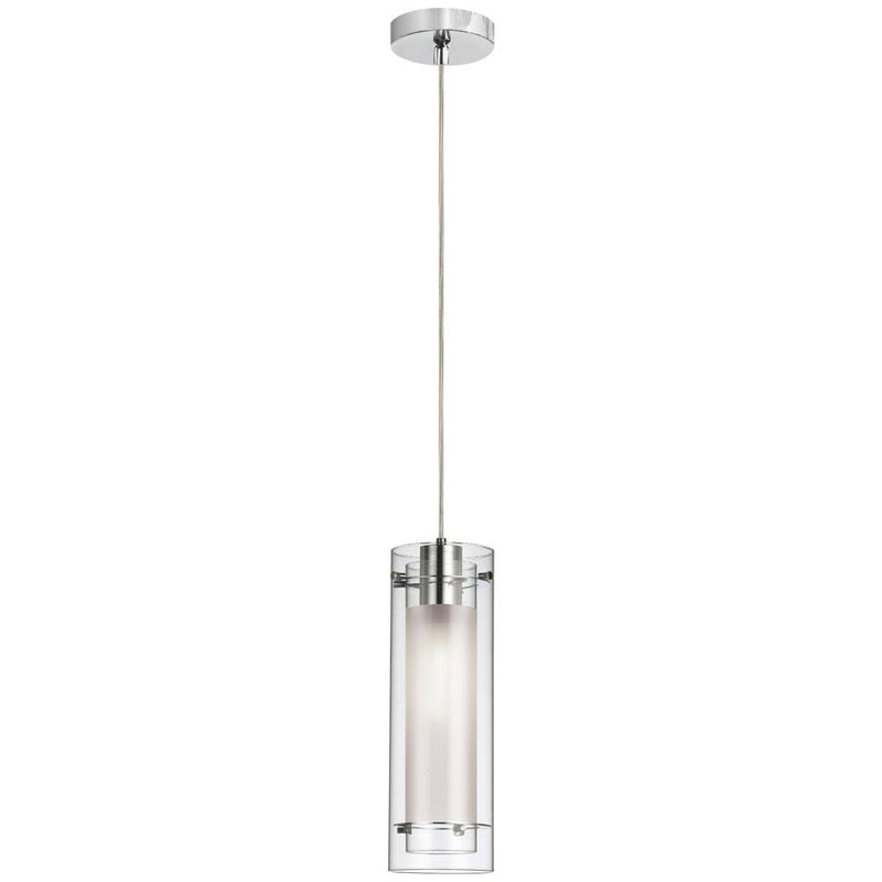 Dainolite Single Pendant Clear Frosted Glass 22152-CF-PC