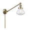 Olean Swing Arm shown in the Antique Brass finish with a Clear shade