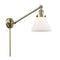 Cone Swing Arm shown in the Antique Brass finish with a Matte White shade