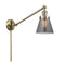 Cone Swing Arm shown in the Antique Brass finish with a Plated Smoke shade