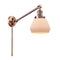 Fulton Swing Arm shown in the Antique Copper finish with a Matte White shade
