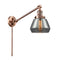 Fulton Swing Arm shown in the Antique Copper finish with a Plated Smoke shade