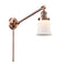 Canton Swing Arm shown in the Antique Copper finish with a Matte White shade