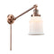Canton Swing Arm shown in the Antique Copper finish with a Matte White shade
