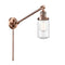 Dover Swing Arm shown in the Antique Copper finish with a Seedy shade
