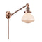 Olean Swing Arm shown in the Antique Copper finish with a Matte White shade