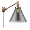 Cone Swing Arm shown in the Antique Copper finish with a Plated Smoke shade