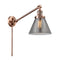 Cone Swing Arm shown in the Antique Copper finish with a Plated Smoke shade