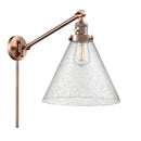 Cone Swing Arm shown in the Antique Copper finish with a Seedy shade