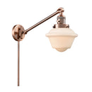 Oxford Swing Arm shown in the Antique Copper finish with a Matte White shade