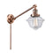 Oxford Swing Arm shown in the Antique Copper finish with a Clear shade