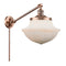 Oxford Swing Arm shown in the Antique Copper finish with a Matte White shade