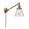 Cone Swing Arm shown in the Antique Copper finish with a Clear shade