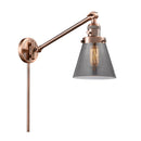 Cone Swing Arm shown in the Antique Copper finish with a Plated Smoke shade