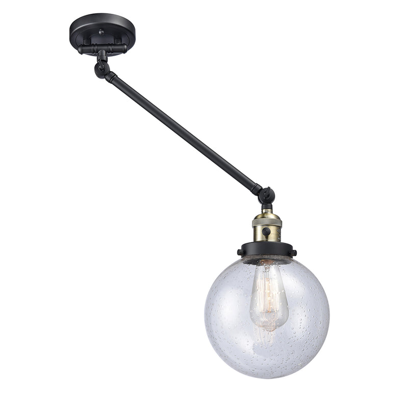 Innovations Lighting Beacon 1 Light 8" Swing Arm With Switch 237-BAB-G204-8