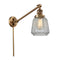 Chatham Swing Arm shown in the Brushed Brass finish with a Clear shade
