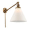 Cone Swing Arm shown in the Brushed Brass finish with a Matte White shade