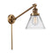 Cone Swing Arm shown in the Brushed Brass finish with a Clear shade