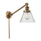 Cone Swing Arm shown in the Brushed Brass finish with a Seedy shade