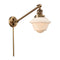 Oxford Swing Arm shown in the Brushed Brass finish with a Matte White shade