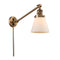 Cone Swing Arm shown in the Brushed Brass finish with a Matte White shade