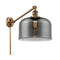 Bell Swing Arm shown in the Brushed Brass finish with a Plated Smoke shade