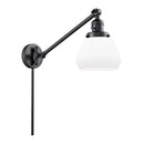 Fulton Swing Arm shown in the Matte Black finish with a Matte White shade