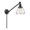 Fulton Swing Arm shown in the Matte Black finish with a Clear shade