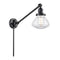 Olean Swing Arm shown in the Matte Black finish with a Clear shade