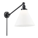 Cone Swing Arm shown in the Matte Black finish with a Matte White shade