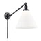 Cone Swing Arm shown in the Matte Black finish with a Matte White shade