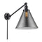Cone Swing Arm shown in the Matte Black finish with a Plated Smoke shade
