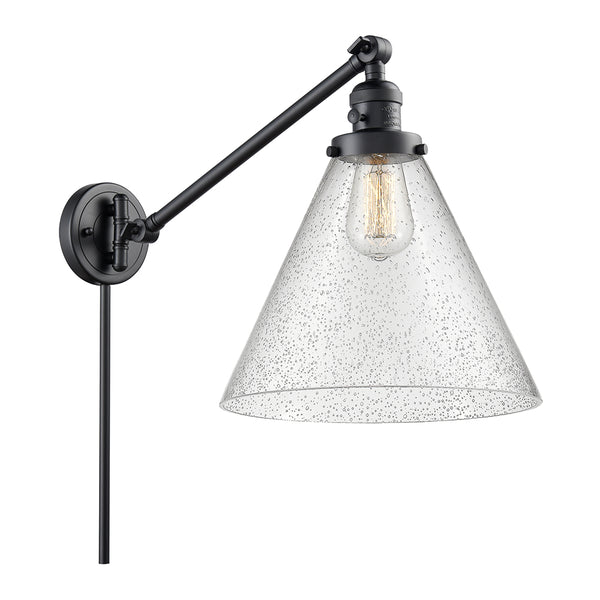 Cone Swing Arm shown in the Matte Black finish with a Seedy shade