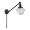 Oxford Swing Arm shown in the Matte Black finish with a Clear shade