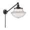 Oxford Swing Arm shown in the Matte Black finish with a Clear shade