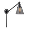 Cone Swing Arm shown in the Matte Black finish with a Plated Smoke shade