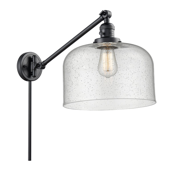Bell Swing Arm shown in the Matte Black finish with a Seedy shade