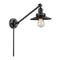 Railroad Swing Arm shown in the Matte Black finish with a Matte Black shade