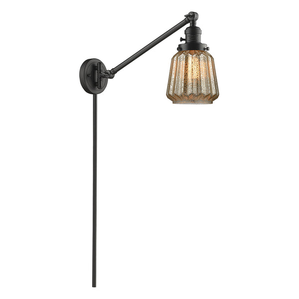 Chatham Swing Arm shown in the Oil Rubbed Bronze finish with a Mercury shade