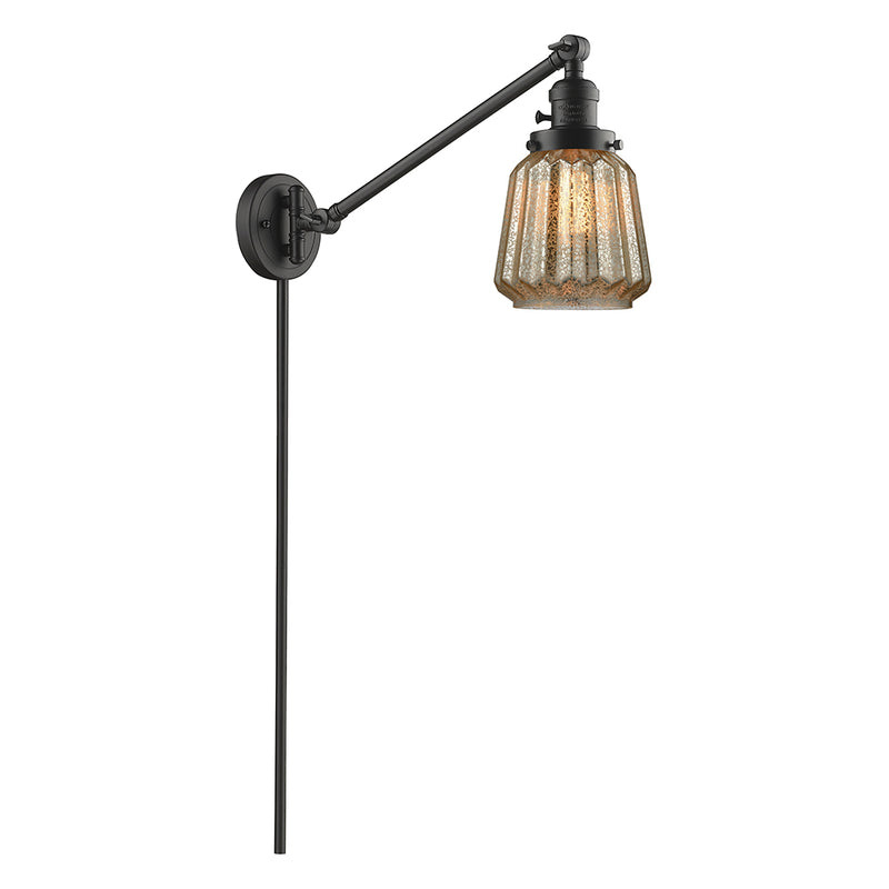 Chatham Swing Arm shown in the Oil Rubbed Bronze finish with a Mercury shade